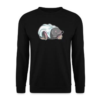 Maulwurf Braut Schleier Hochzeit - Unisex Pullover - Schwarz - Vorne - Alina (178cm) & Michal (187cm)
