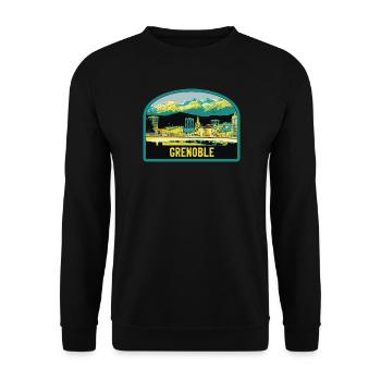 Grenoble: beauty of the capital of the Alps - Unisex Sweatshirt - black - Front - Alina (178cm) & Michal (187cm)