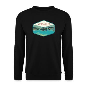 Palace of Versailles, the chariot of Apollo, France - Unisex Sweatshirt - black - Front - Alina (178cm) & Michal (187cm)