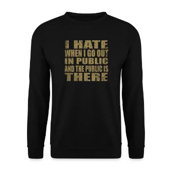 cool quote - Unisex Sweatshirt - black - Front - Alina (178cm) & Michal (187cm)