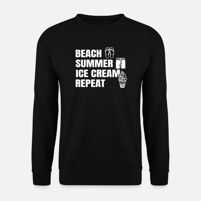Ice Cream Lover Saying - Unisex Sweatshirt - black