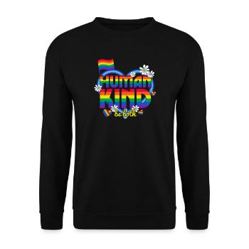 LGBT, schwul, lesbisch, stolz - Unisex Pullover - Schwarz - Vorne - Alina (178cm) & Michal (187cm)