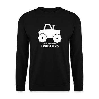 Country Air Statement Tractor Farm Motor Vehicle - Unisex Sweatshirt - black - Front - Alina (178cm) & Michal (187cm)