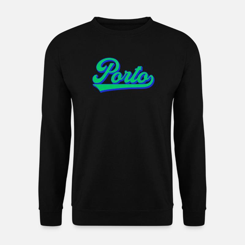 Porto Neon Script Retro - Unisex Sweatshirt - black