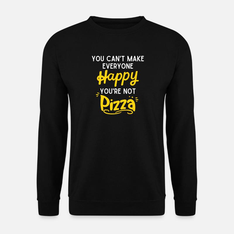 Happy Pizza - Unisex Pullover - Schwarz