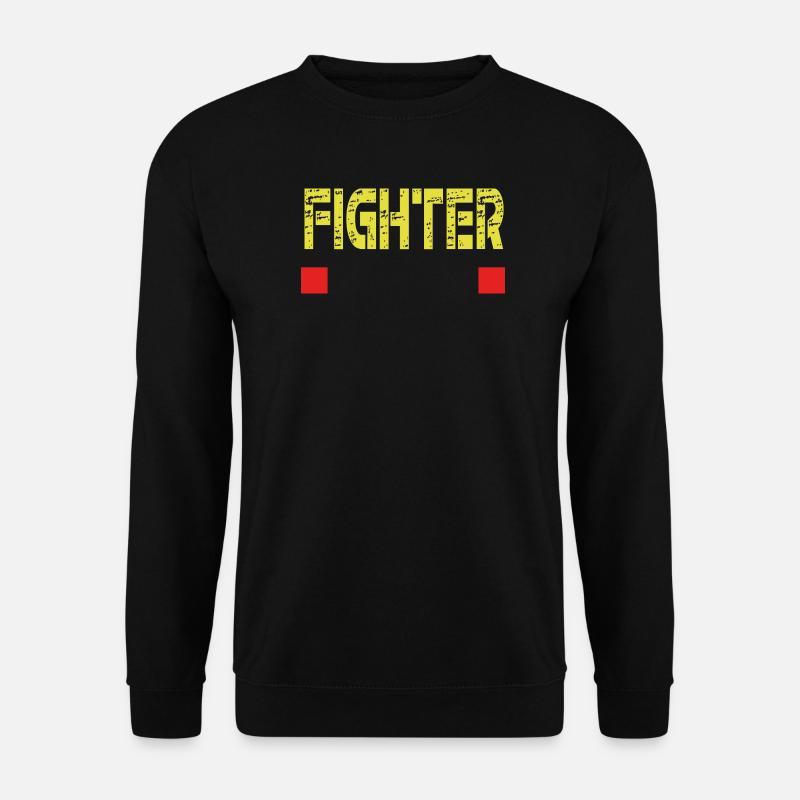 FIGHTER Textbasis - Unisex Pullover - Schwarz