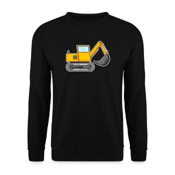 Bagger Baustelle Baggerfahrer - Unisex Pullover - Schwarz - Vorne - Alina (178cm) & Michal (187cm)