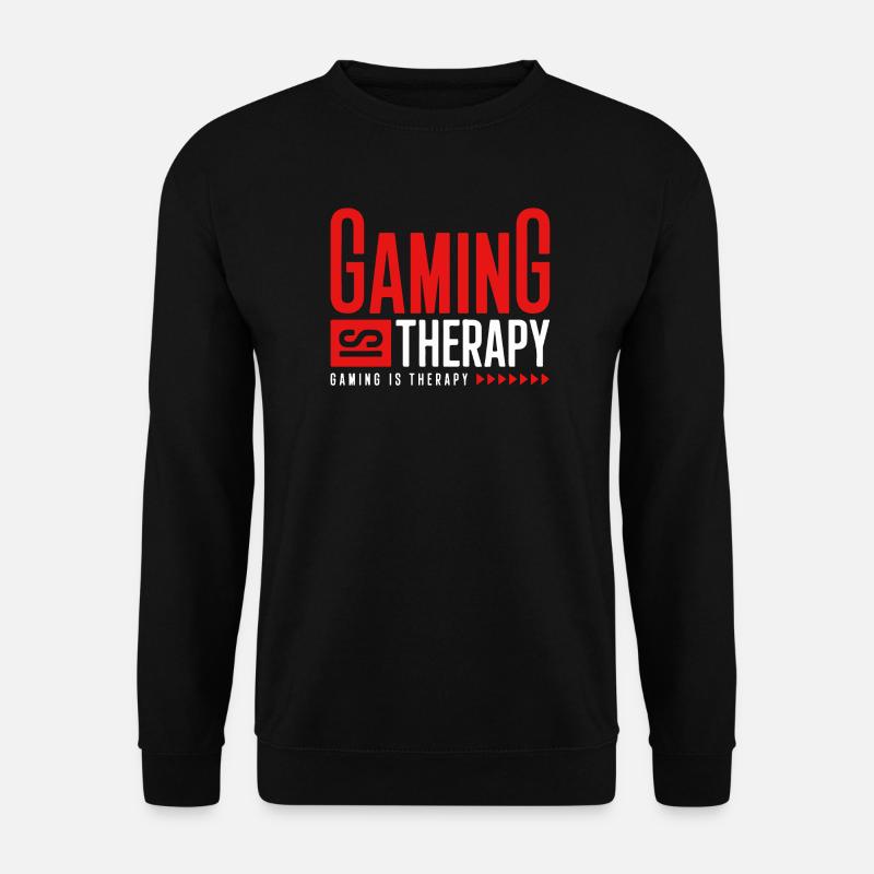 GAMING IST THERAPIE - Unisex Pullover - Schwarz