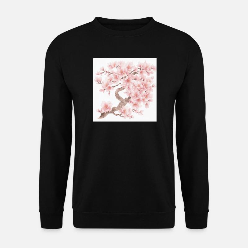 Japanese cherry tree blossoms - Unisex Sweatshirt - black