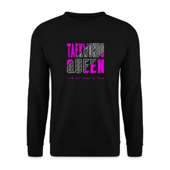 Reine du taekwondo - Sweat-shirt Unisexe - noir - Devant - Alina (178cm) & Michal (187cm)