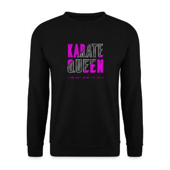 Reine du karaté - Sweat-shirt Unisexe - noir - Devant - Alina (178cm) & Michal (187cm)