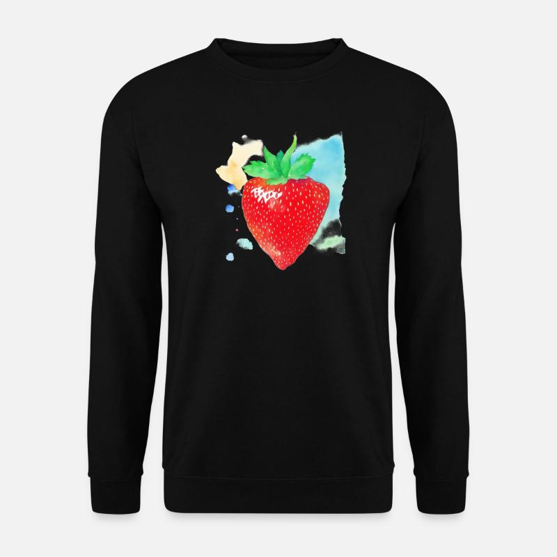 Erdbeere - Unisex Pullover - Schwarz
