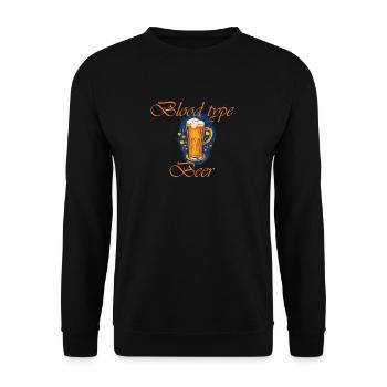 Groupe sanguin Bière - Sweat-shirt Unisexe - noir - Devant - Alina (178cm) & Michal (187cm)