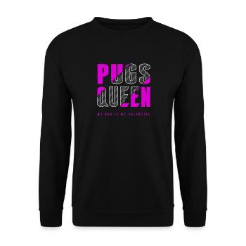 Reine des carlins - Sweat-shirt Unisexe - noir - Devant - Alina (178cm) & Michal (187cm)