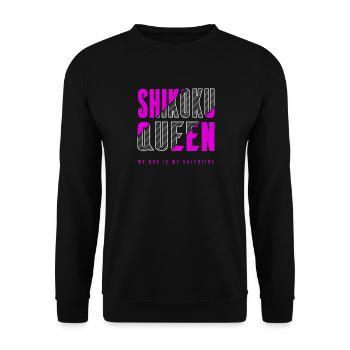 Shih Poo Königin - Unisex Pullover - Schwarz - Vorne - Alina (178cm) & Michal (187cm)