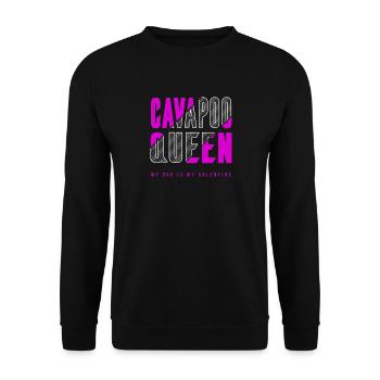 Reine de Cavapoo - Sweat-shirt Unisexe - noir - Devant - Alina (178cm) & Michal (187cm)
