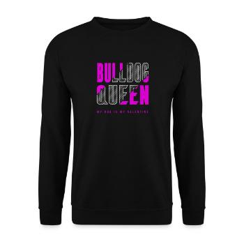Bulldog Queen - Sweat-shirt Unisexe - noir - Devant - Alina (178cm) & Michal (187cm)