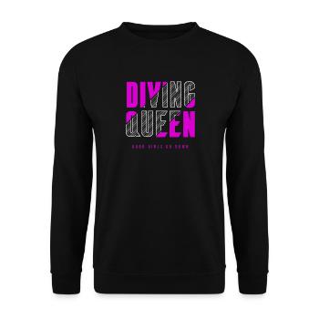 Diving Queen - Unisex Sweatshirt - black - Front - Alina (178cm) & Michal (187cm)