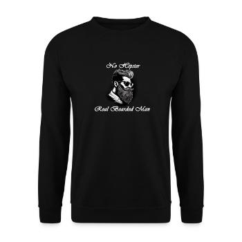 no Hipster white - Unisex Sweatshirt - black - Front - Alina (178cm) & Michal (187cm)