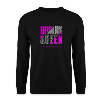 Bodybuilding queen - Unisex Sweatshirt - black - Front - Alina (178cm) & Michal (187cm)