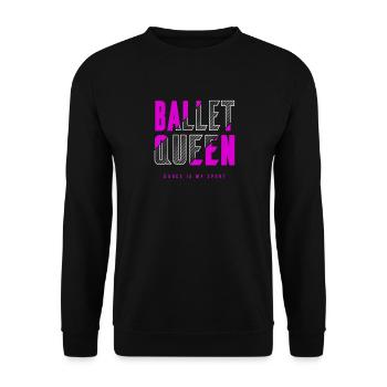 Ballett Königin - Unisex Pullover - Schwarz - Vorne - Alina (178cm) & Michal (187cm)