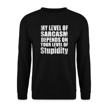 Cool Quote - Unisex Sweatshirt - black - Front - Alina (178cm) & Michal (187cm)