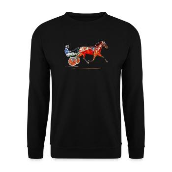Trotting - Unisex Sweatshirt - black - Front - Alina (178cm) & Michal (187cm)
