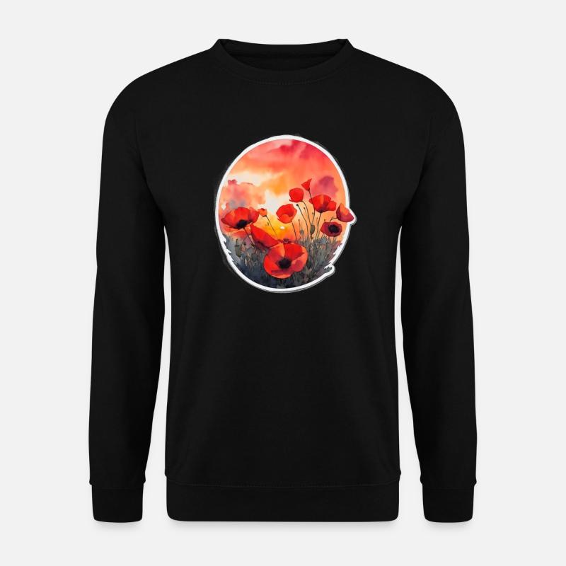 Poppyfield - Unisex Pullover - Schwarz