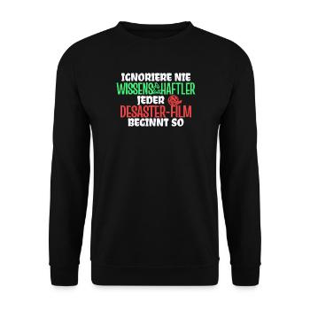 Film Schauen Movies Statement Dvd Abend Kinoabend - Unisex Pullover - Schwarz - Vorne - Alina (178cm) & Michal (187cm)