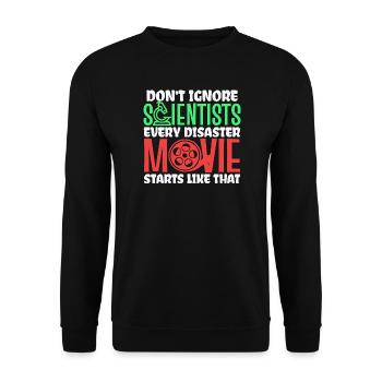 Cinema Movies Theatre Movies Statement Dvd Evening - Unisex Sweatshirt - black - Front - Alina (178cm) & Michal (187cm)