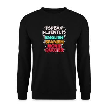Movies Statement Streaming Film Schauen Cineast - Unisex Pullover - Schwarz - Vorne - Alina (178cm) & Michal (187cm)