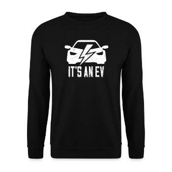 It's An EV Supercharge - for electric car fans - Unisex Sweatshirt - black - Front - Alina (178cm) & Michal (187cm)