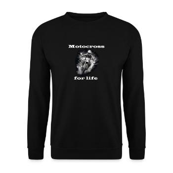 Motocross pour la vie blanc - Sweat-shirt Unisexe - noir - Devant - Alina (178cm) & Michal (187cm)