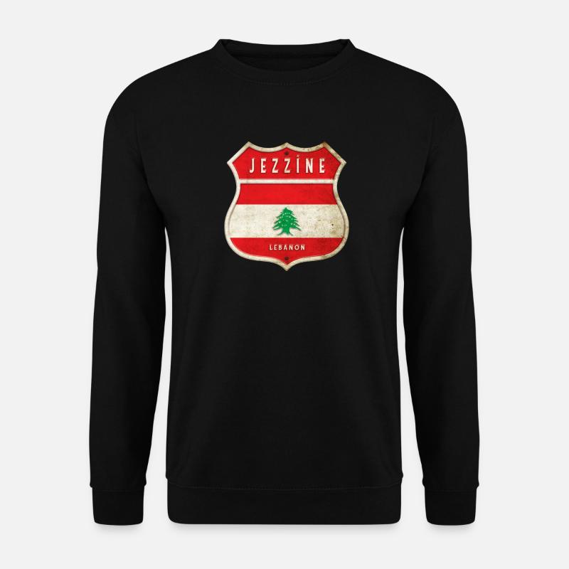 Jezzine Libanon Wappen Flaggen Design - Unisex Pullover - Schwarz