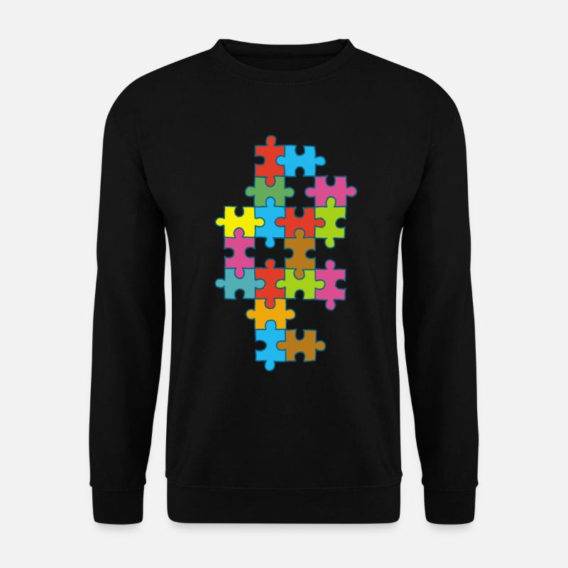 puzzle incomplet multicolore - Sweat-shirt Unisexe - noir