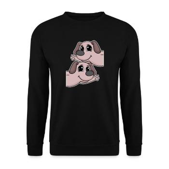 Dog dogs - Unisex Sweatshirt - black - Front - Alina (178cm) & Michal (187cm)