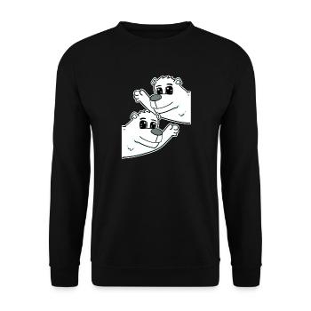 Polar Bear Polar Bear - Unisex Sweatshirt - black - Front - Alina (178cm) & Michal (187cm)