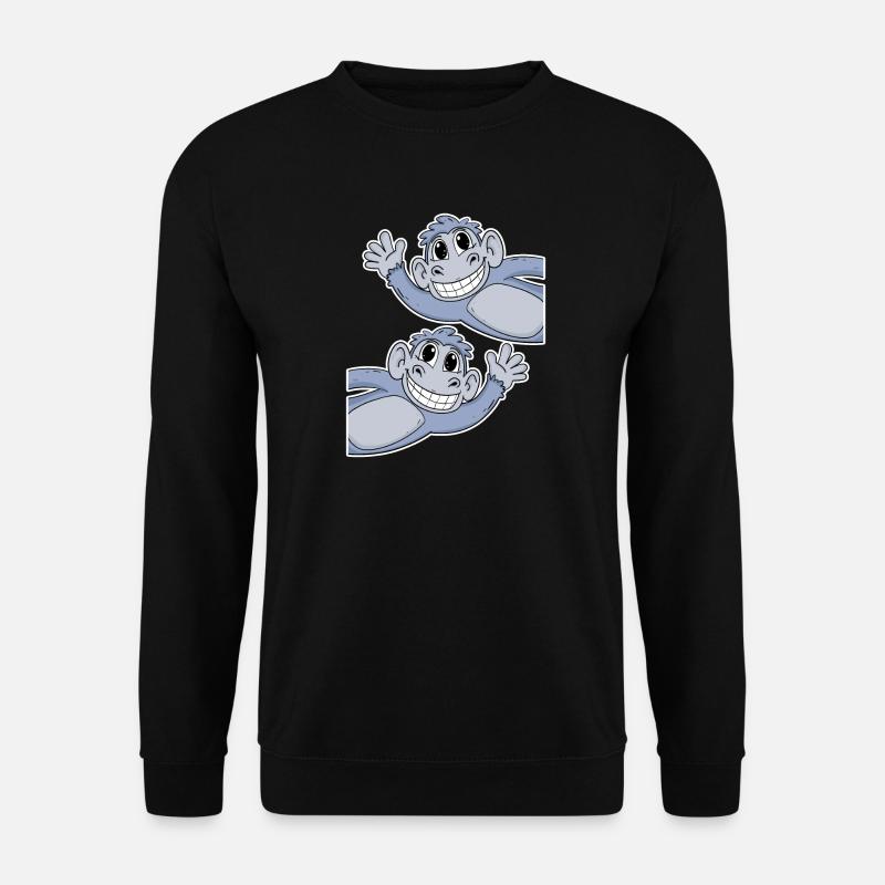Affe Affen - Unisex Pullover - Schwarz