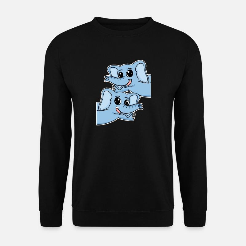 Elefant Elefanten - Unisex Pullover - Schwarz