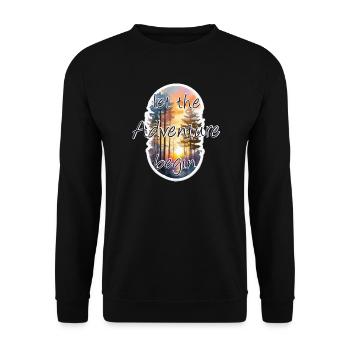 Aventure - Sweat-shirt Unisexe - noir - Devant - Alina (178cm) & Michal (187cm)