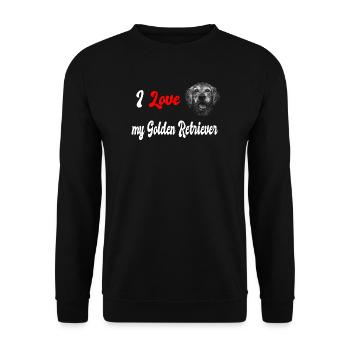 J'adore mon golden retriever - Sweat-shirt Unisexe - noir - Devant - Alina (178cm) & Michal (187cm)