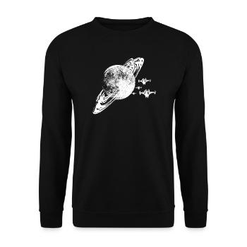 Der Planet - Unisex Pullover - Schwarz - Vorne - Alina (178cm) & Michal (187cm)