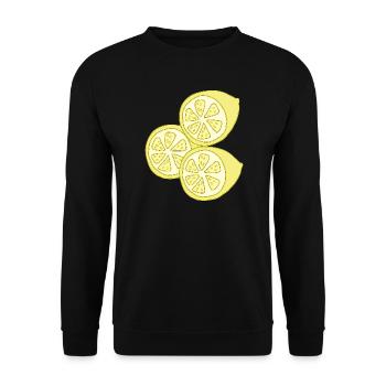 lemons - Unisex Sweatshirt - black - Front - Alina (178cm) & Michal (187cm)