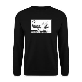 Airplane wreck - Unisex Sweatshirt - black - Front - Alina (178cm) & Michal (187cm)