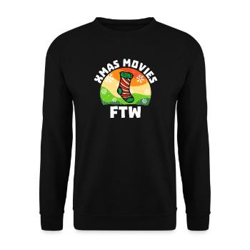 Movies Statement Movies Streaming Theatre Cinema Dvd - Unisex Sweatshirt - black - Front - Alina (178cm) & Michal (187cm)