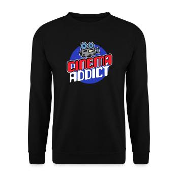 Movies, Camera, Statement, Theater, Movie Night, Movies - Unisex Sweatshirt - black - Front - Alina (178cm) & Michal (187cm)