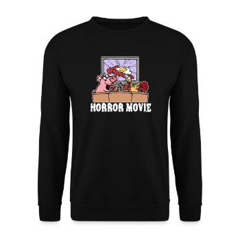 Movies Cineast Filme Movies Kino Nacht Statement - Unisex Pullover - Schwarz - Vorne - Alina (178cm) & Michal (187cm)