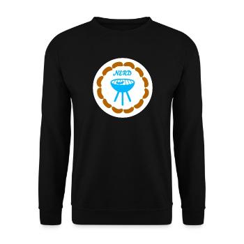Sausage Chain Grilling Nerd Camping Bratwurst Grill - Unisex Sweatshirt - black - Front - Alina (178cm) & Michal (187cm)
