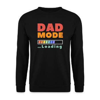 Dad Mode - Unisex Pullover - Schwarz - Vorne - Alina (178cm) & Michal (187cm)
