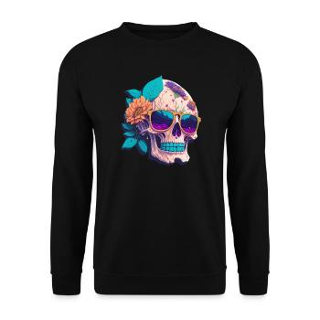 Skull - Unisex Sweatshirt - black - Front - Alina (178cm) & Michal (187cm)